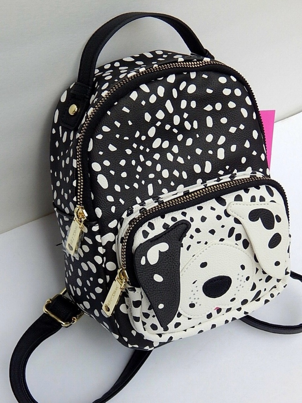 Betsey Johnson - Dalmatian Spot Mini Backpack - Black & White